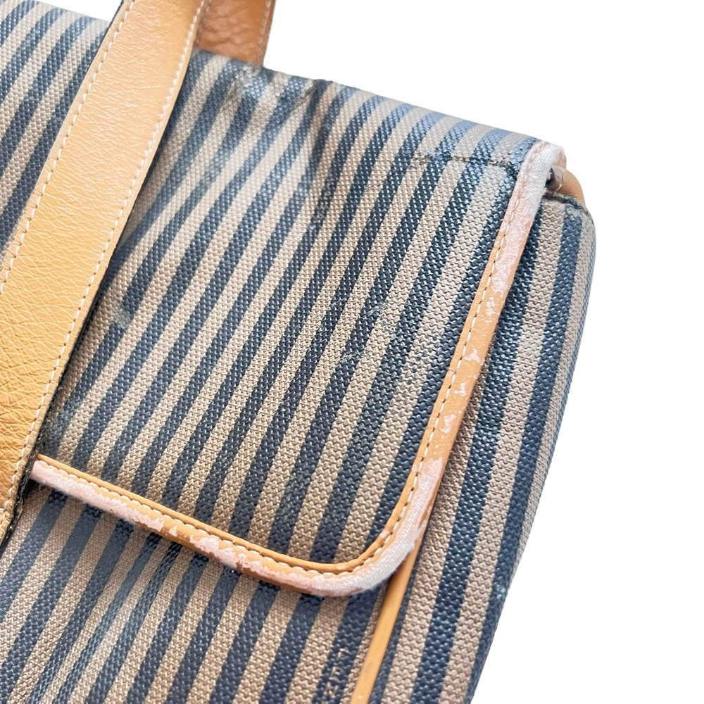 Vintage Fendi large brief shoulder bag striped logo serial number - Picture 7 of 15